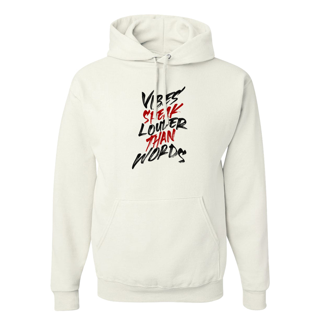 Playoffs 8s Hoodie | Vibes Speak Louder Than Words, White