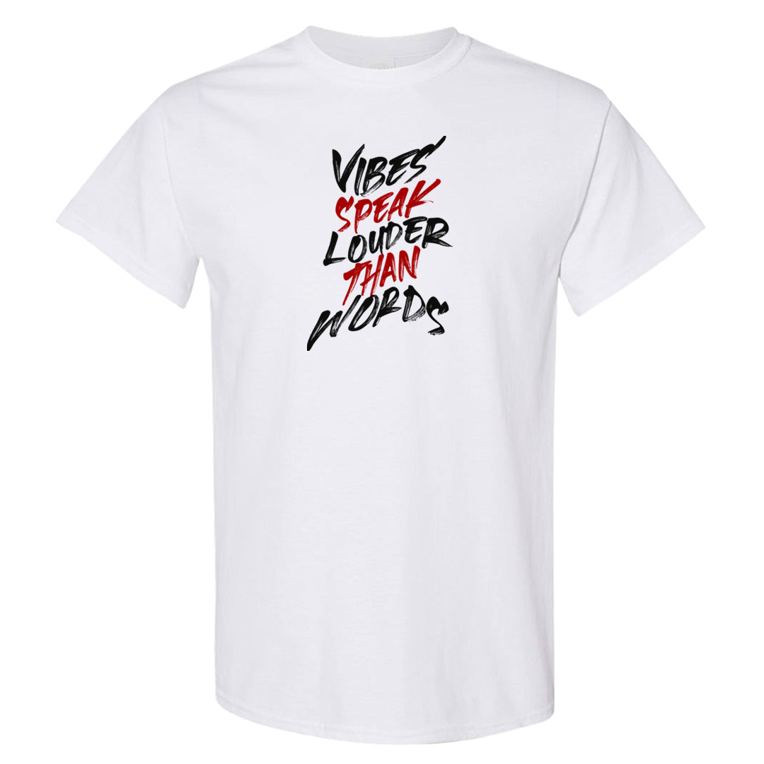 Playoffs 8s T Shirt | Vibes Speak Louder Than Words, White