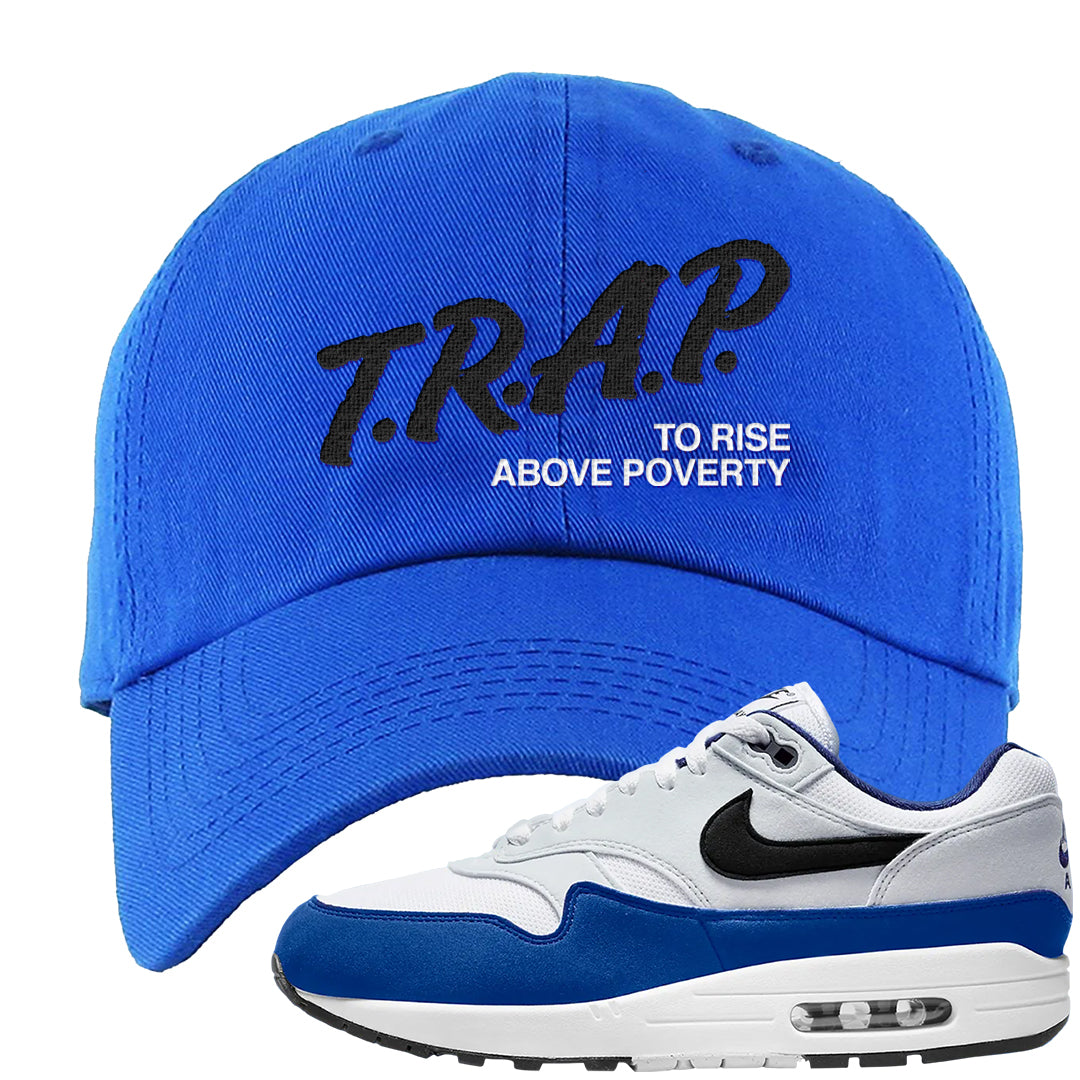 Blue Floods 1s Dad Hat | Trap To Rise Above Poverty, Royal