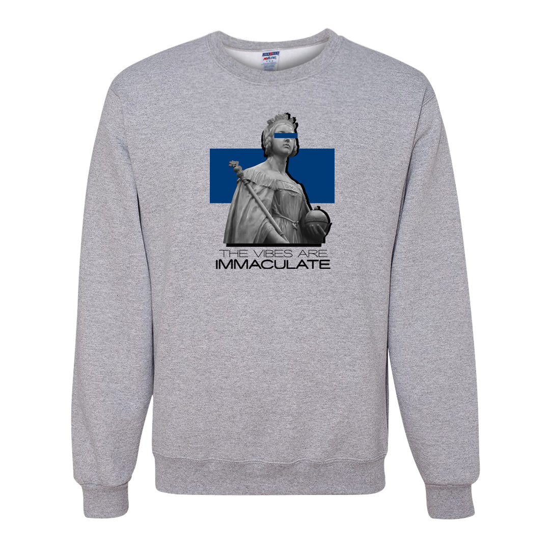 Blue Floods 1s Crewneck Sweatshirt | The Vibes Are Immaculate, Ash