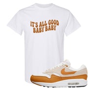 Bronze 1s T Shirt | All Good Baby, White