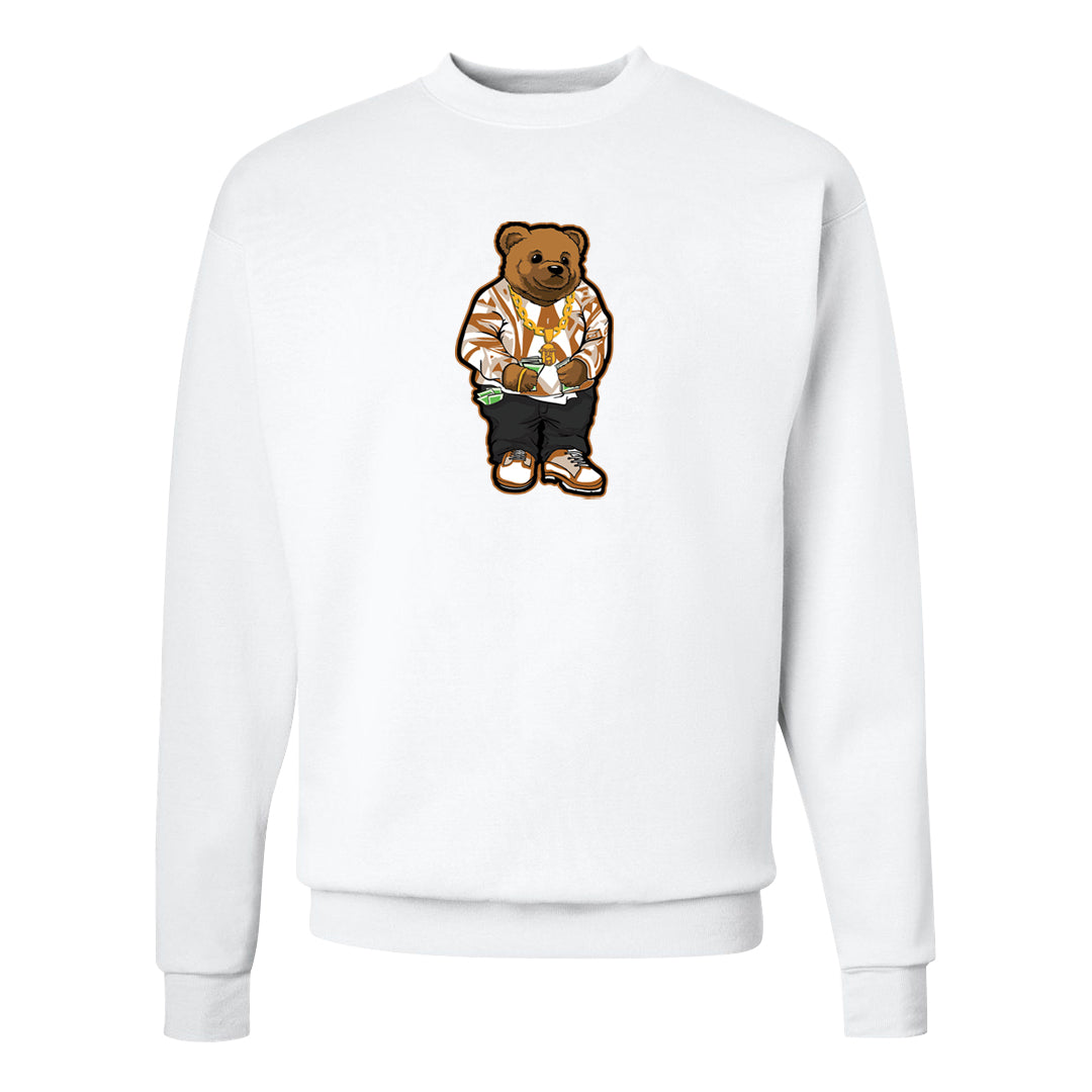 Bronze 1s Crewneck Sweatshirt | Sweater Bear, White