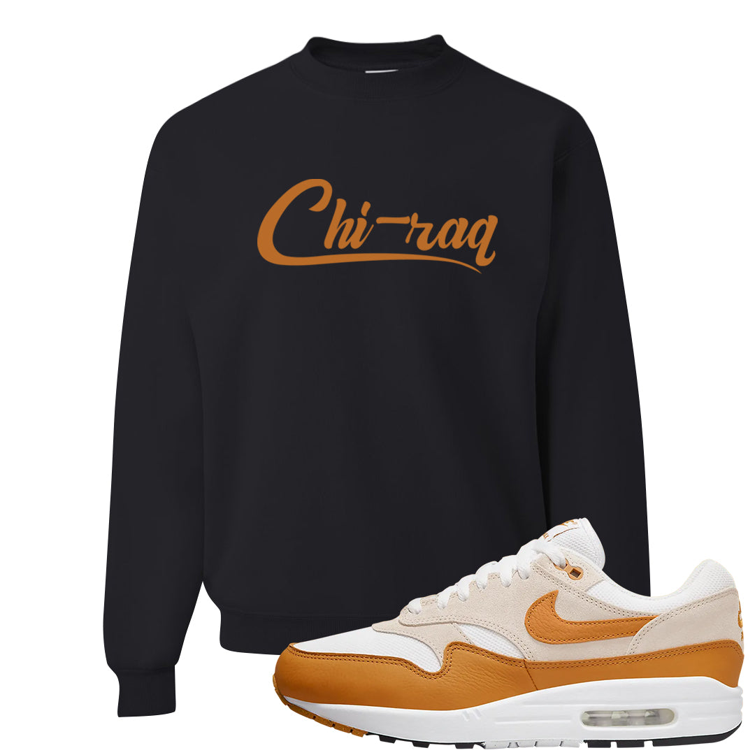 Bronze 1s Crewneck Sweatshirt | Chiraq, Black