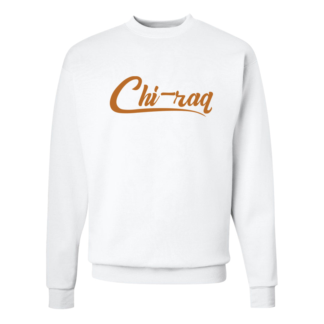 Bronze 1s Crewneck Sweatshirt | Chiraq, White