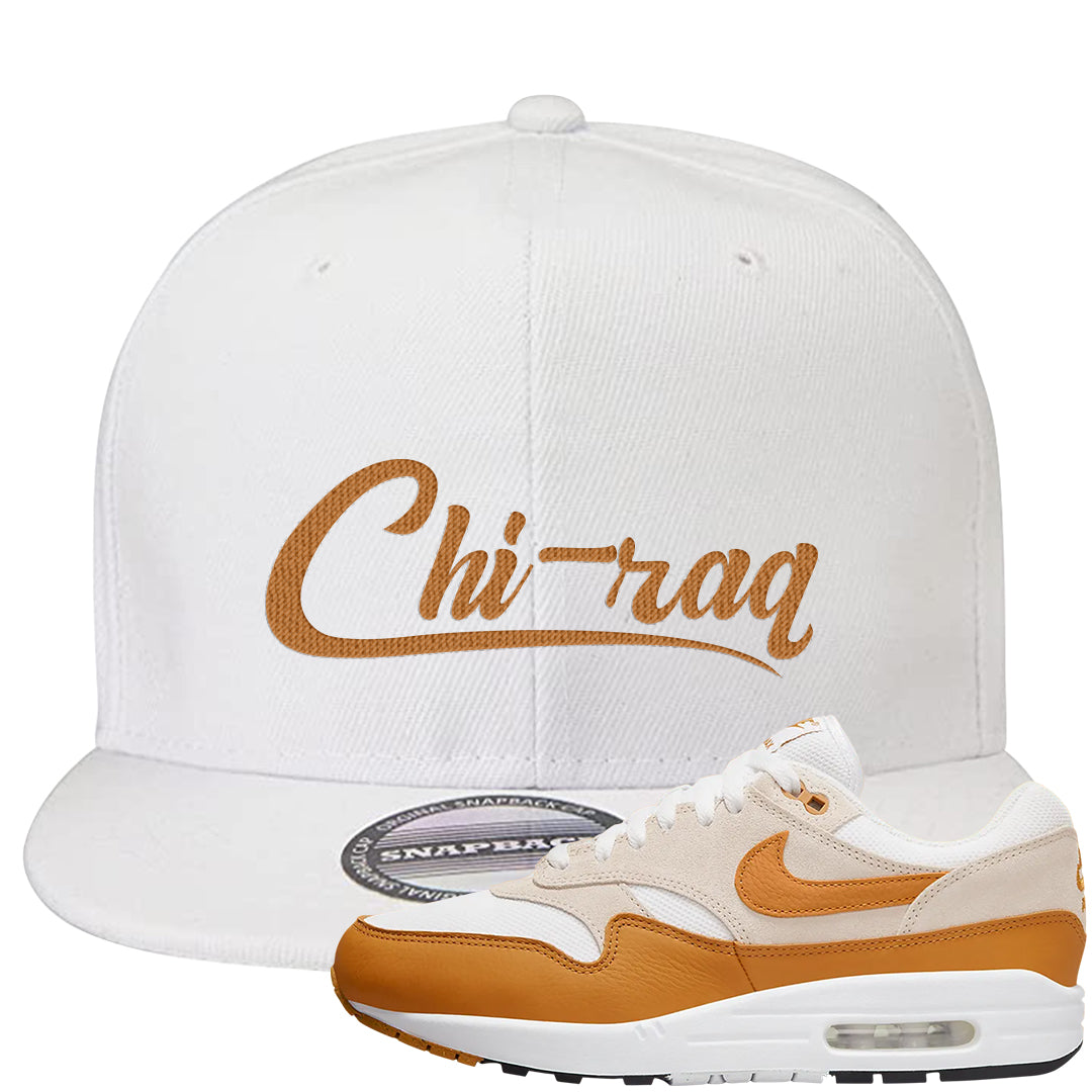 Bronze 1s Snapback Hat | Chiraq, White