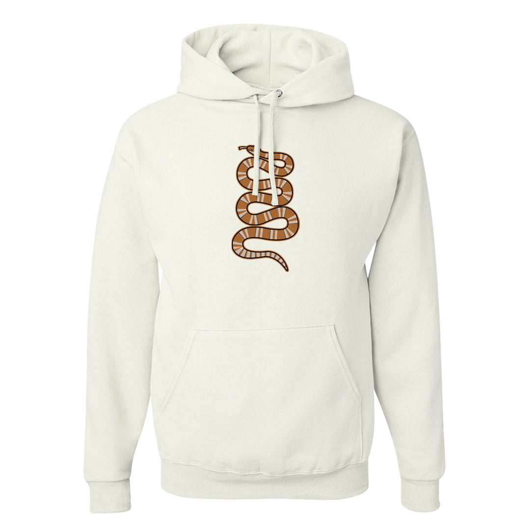 Bronze 1s Hoodie | Coiled Snake, White