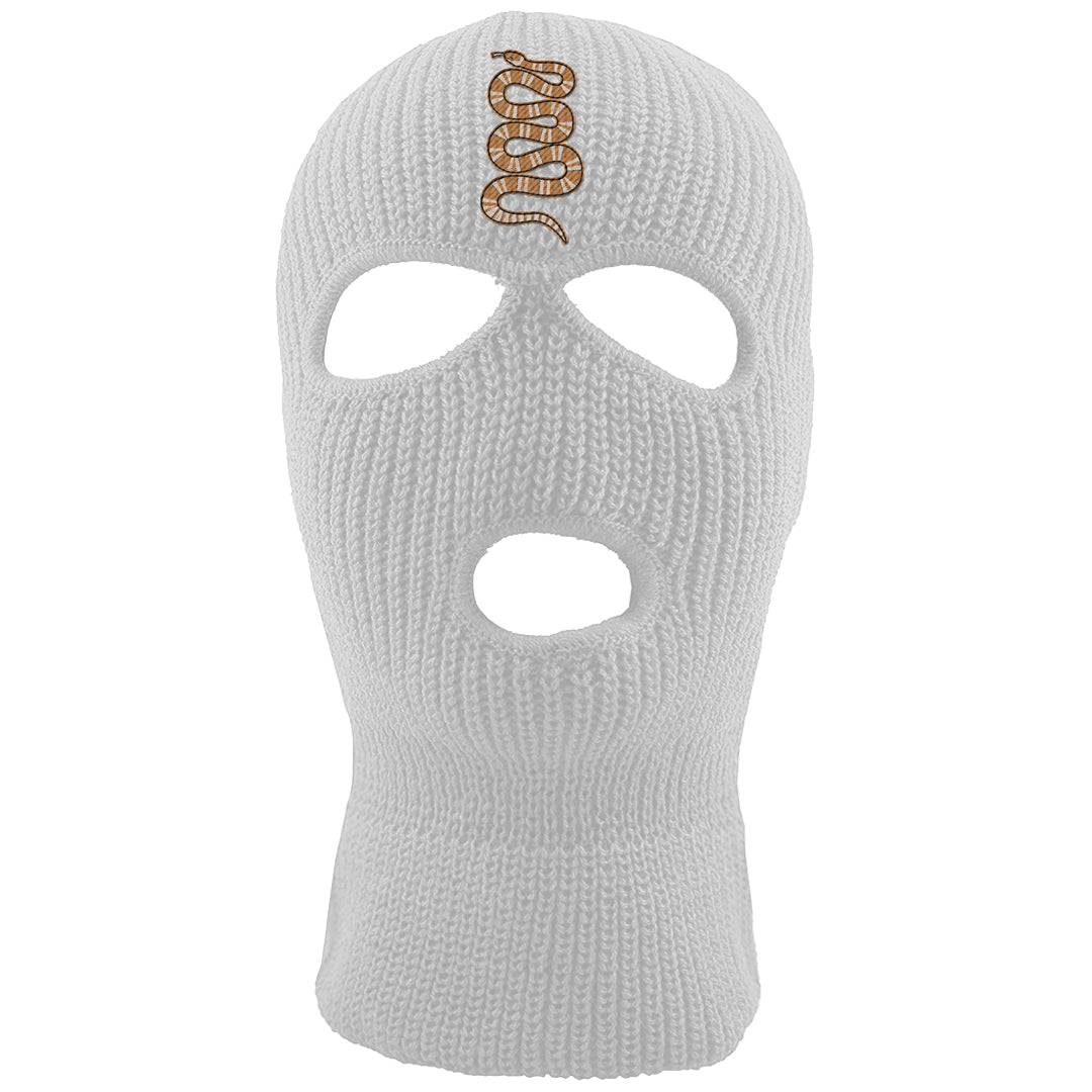 Bronze 1s Ski Mask | Coiled Snake, White