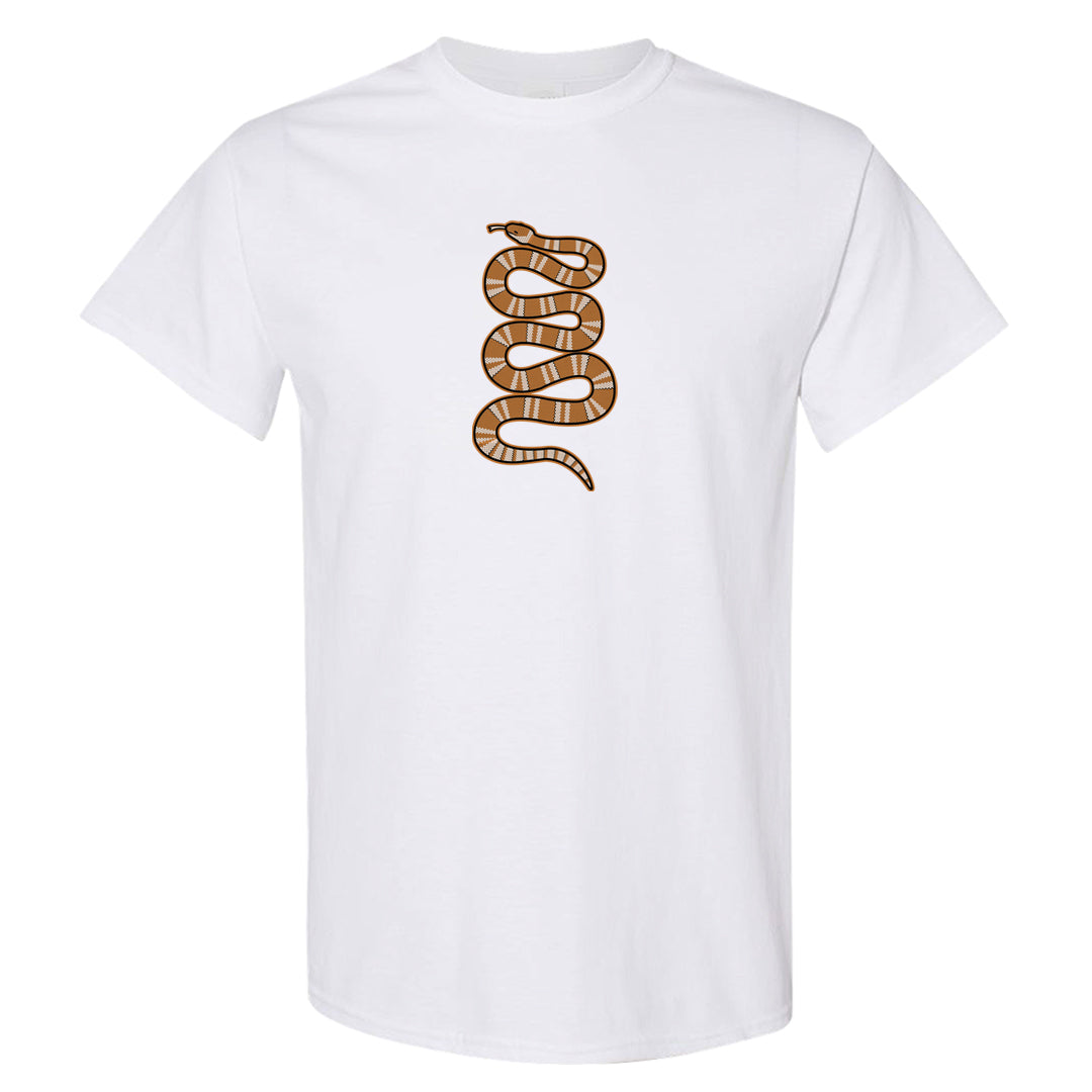 Bronze 1s T Shirt | Coiled Snake, White