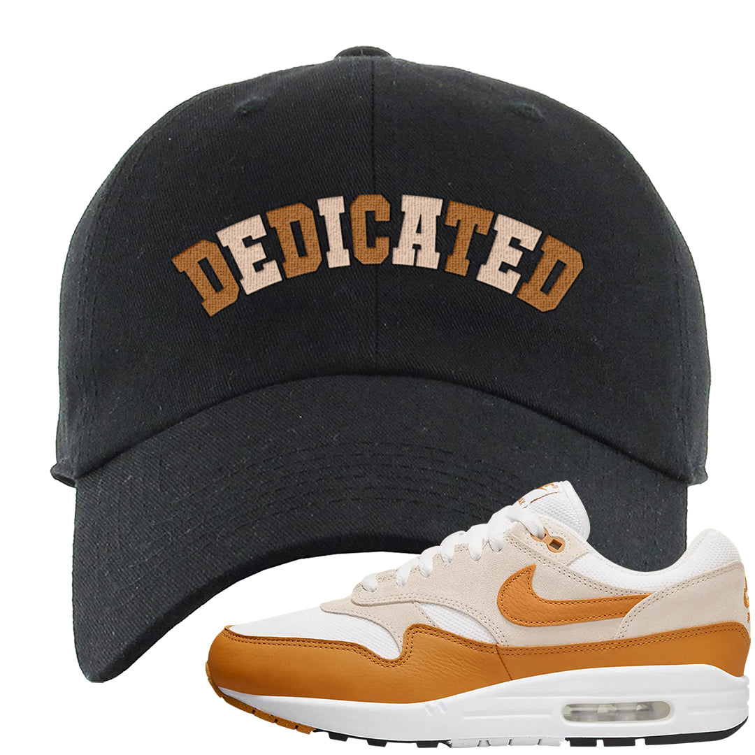 Bronze 1s Dad Hat | Dedicated, Black