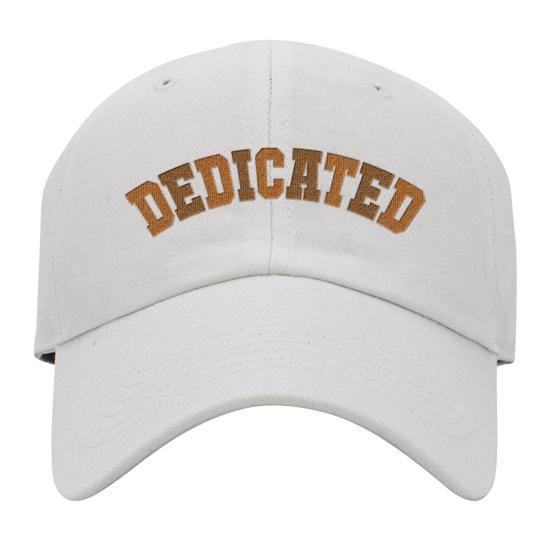 Bronze 1s Dad Hat | Dedicated, White