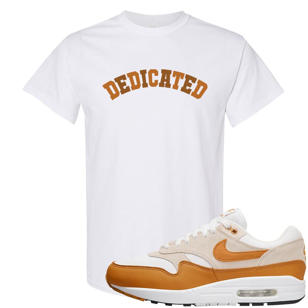 Bronze 1s T Shirt | Dedicated, White