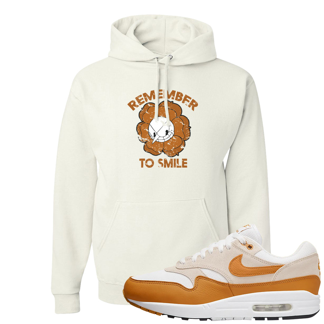 Bronze 1s Hoodie | Remember To Smile, White