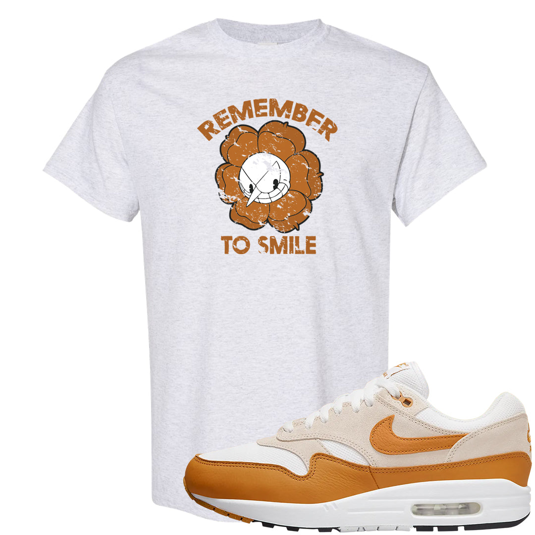 Bronze 1s T Shirt | Remember To Smile, Ash