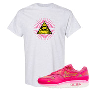 Familia Hyper Pink 1s T Shirt | All Seeing Eye, Ash