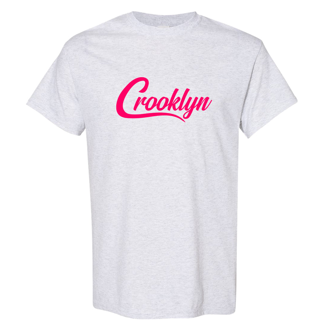 Familia Hyper Pink 1s T Shirt | Crooklyn, Ash