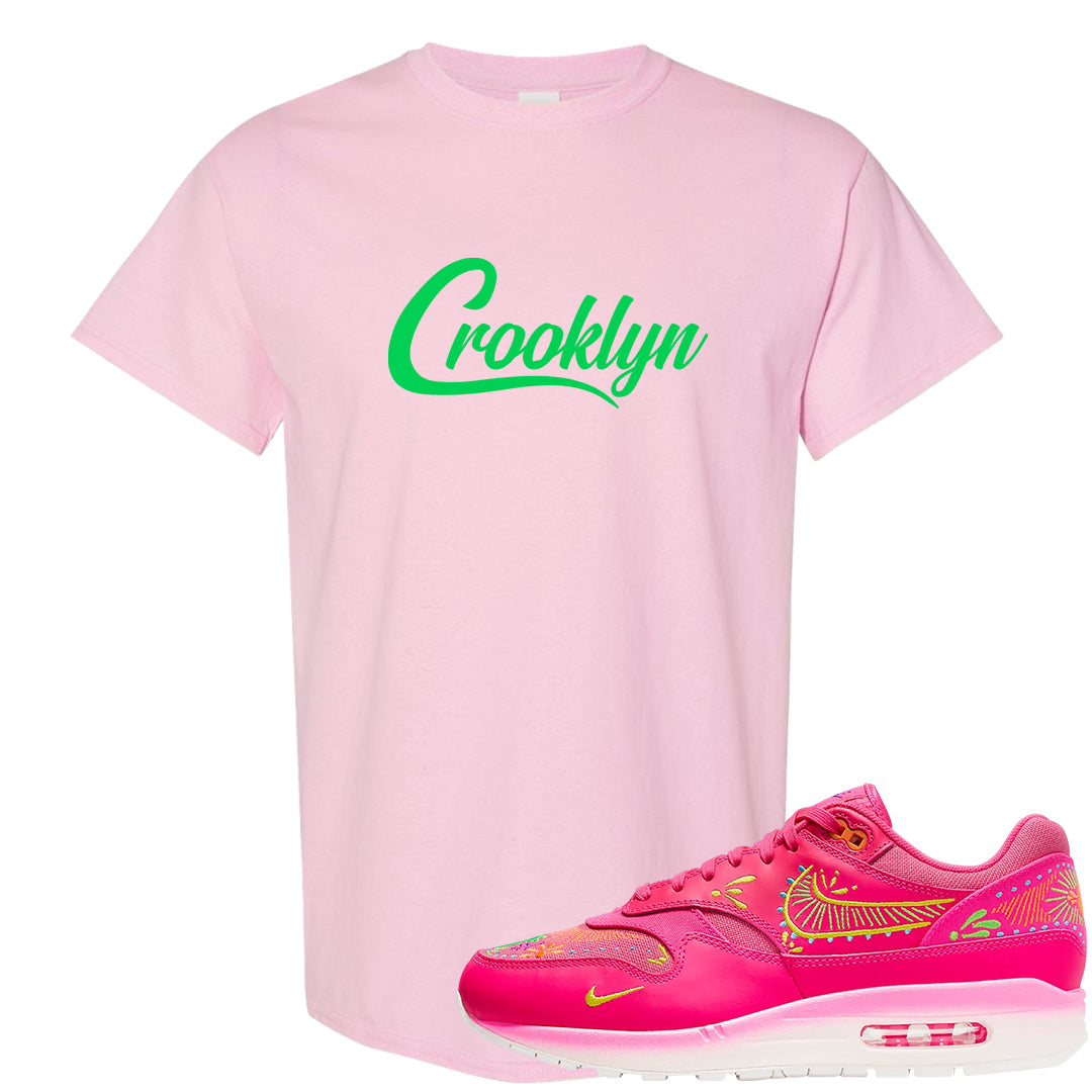 Familia Hyper Pink 1s T Shirt | Crooklyn, Light Pink