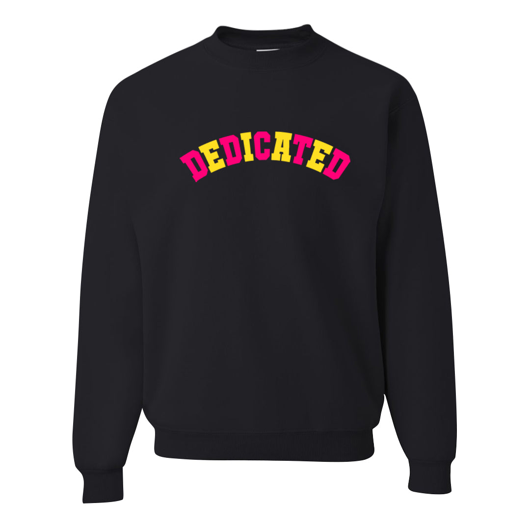 Familia Hyper Pink 1s Crewneck Sweatshirt | Dedicated, Black