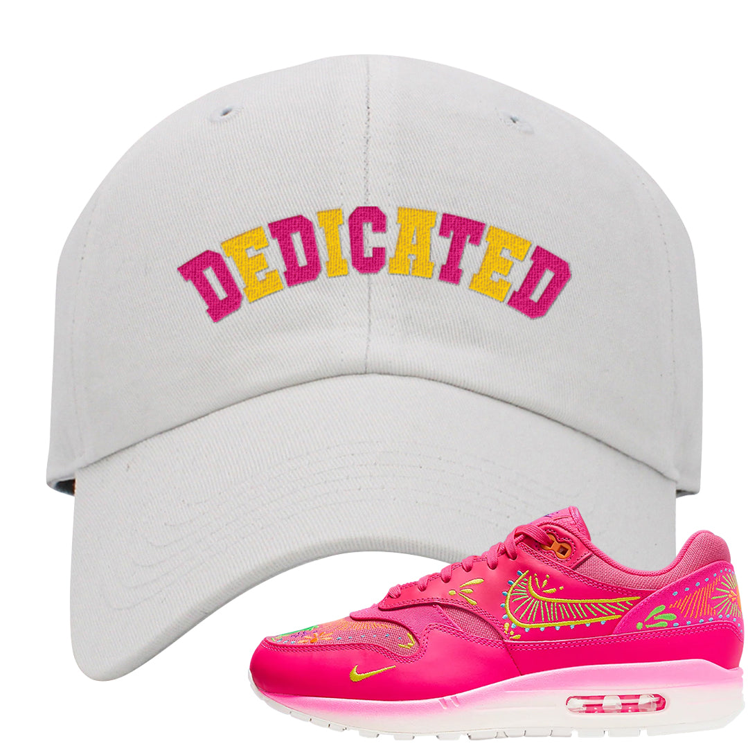 Familia Hyper Pink 1s Dad Hat | Dedicated, White