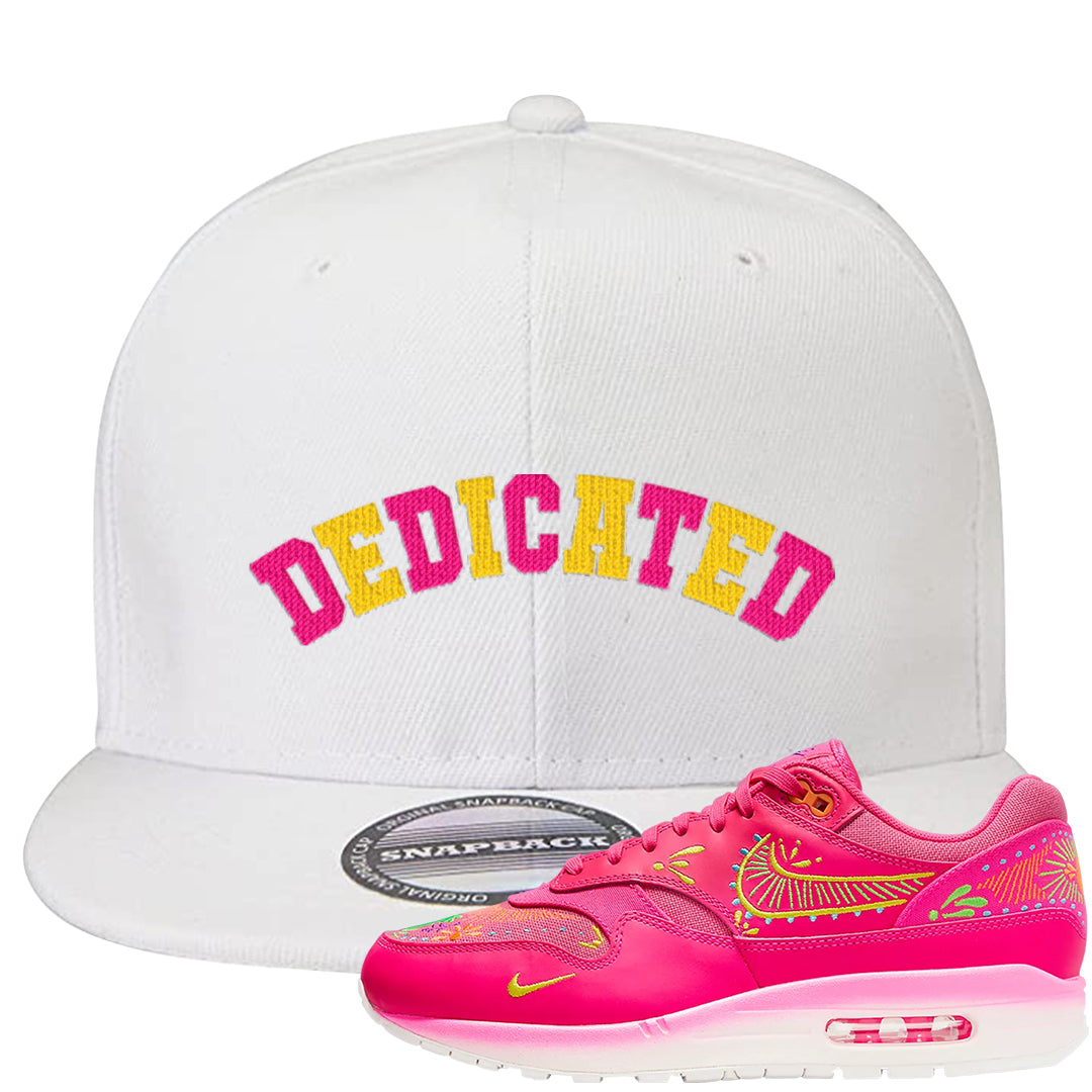 Familia Hyper Pink 1s Snapback Hat | Dedicated, White