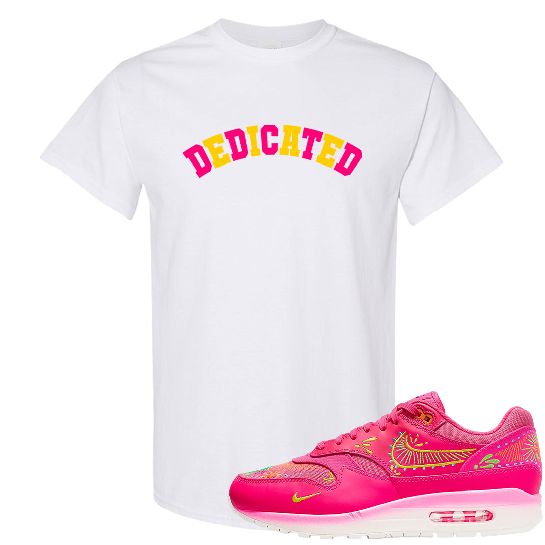 Familia Hyper Pink 1s T Shirt | Dedicated, White