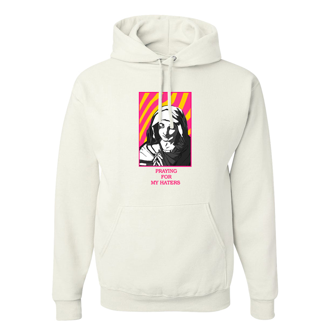 Familia Hyper Pink 1s Hoodie | God Told Me, White