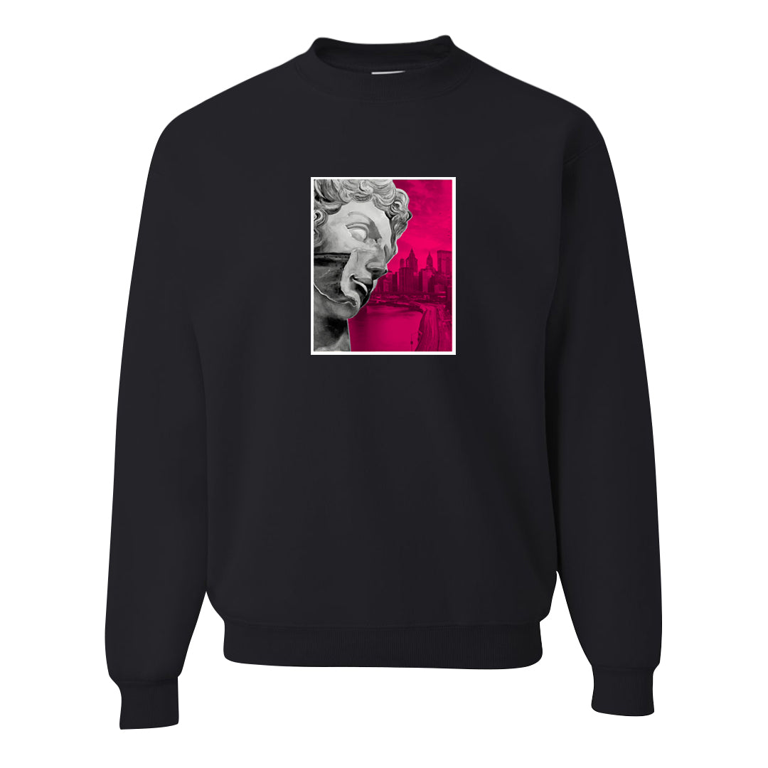 Familia Hyper Pink 1s Crewneck Sweatshirt | Miguel, Black
