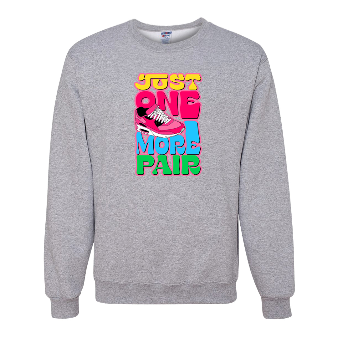 Familia Hyper Pink 1s Crewneck Sweatshirt | One More Pair Max, Ash