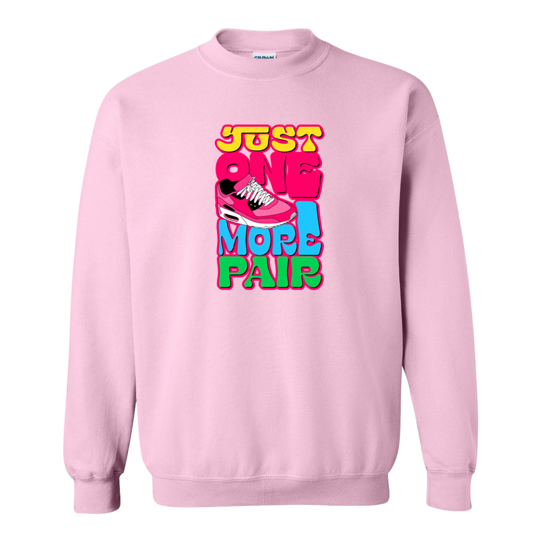 Familia Hyper Pink 1s Crewneck Sweatshirt | One More Pair Max, Light Pink
