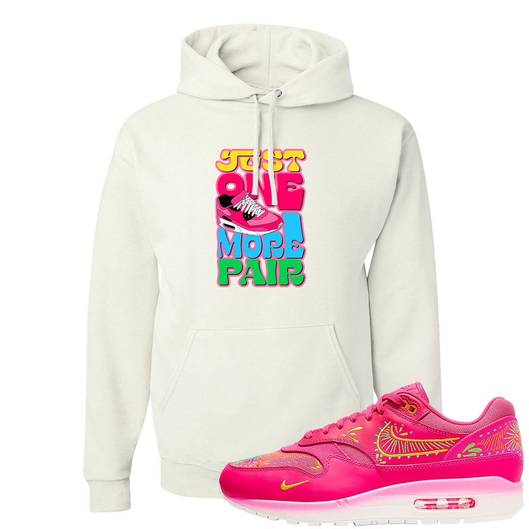 Familia Hyper Pink 1s Hoodie | One More Pair Max, White