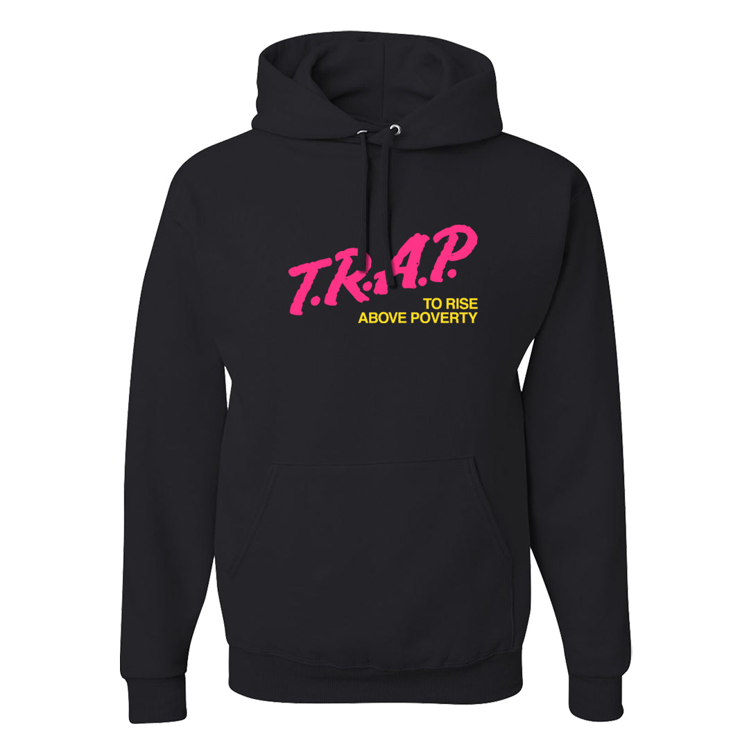 Familia Hyper Pink 1s Hoodie | Trap To Rise Above Poverty, Black