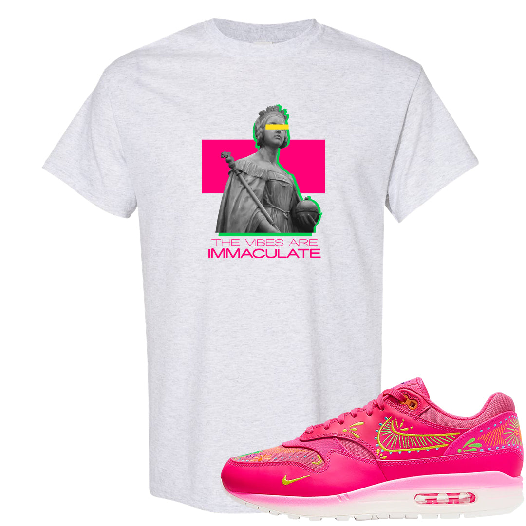 Familia Hyper Pink 1s T Shirt | The Vibes Are Immaculate, Ash