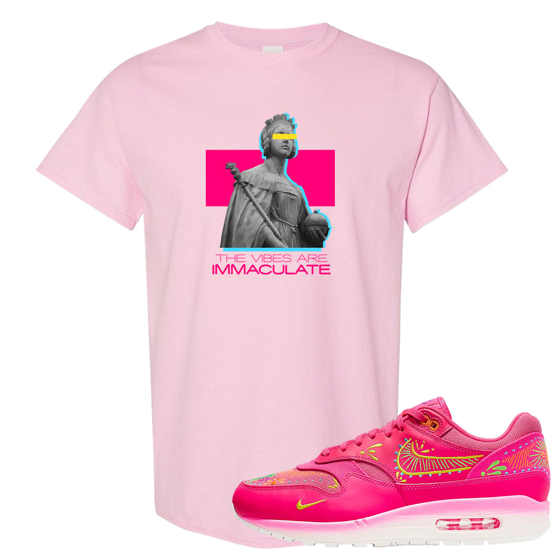 Familia Hyper Pink 1s T Shirt | The Vibes Are Immaculate, Light Pink