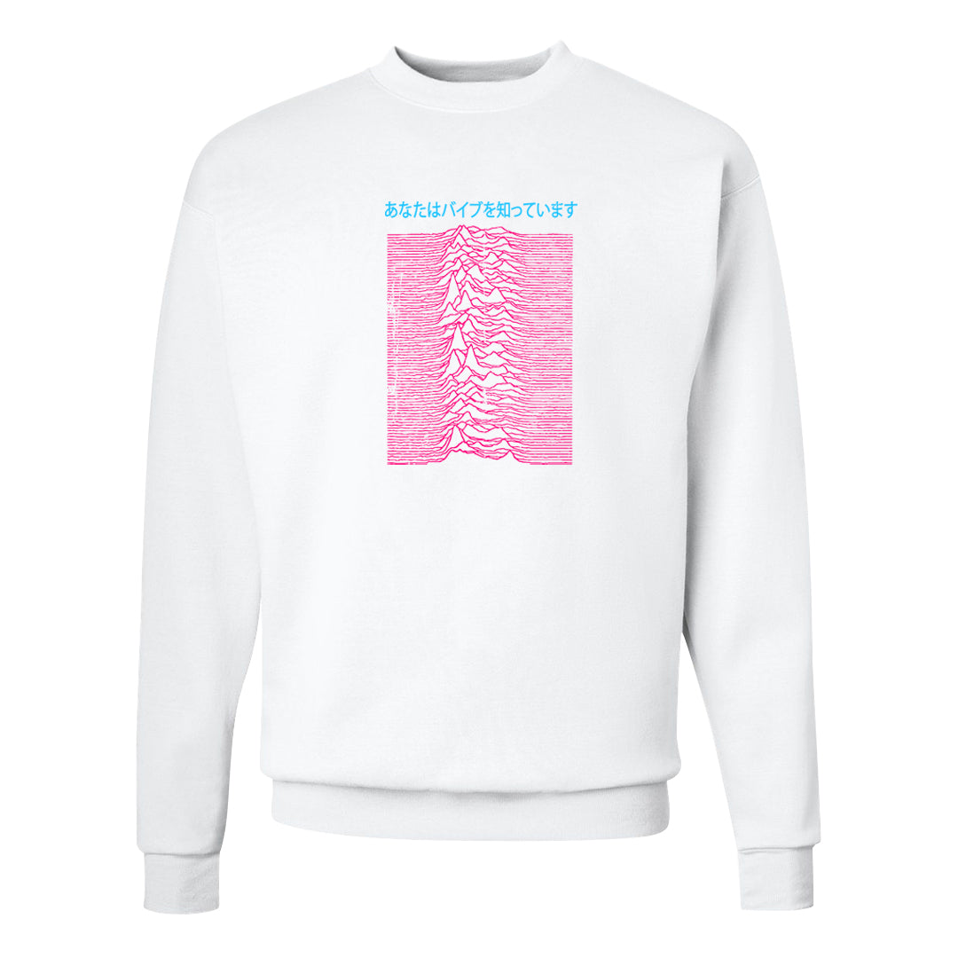 Familia Hyper Pink 1s Crewneck Sweatshirt | Vibes Japan, White