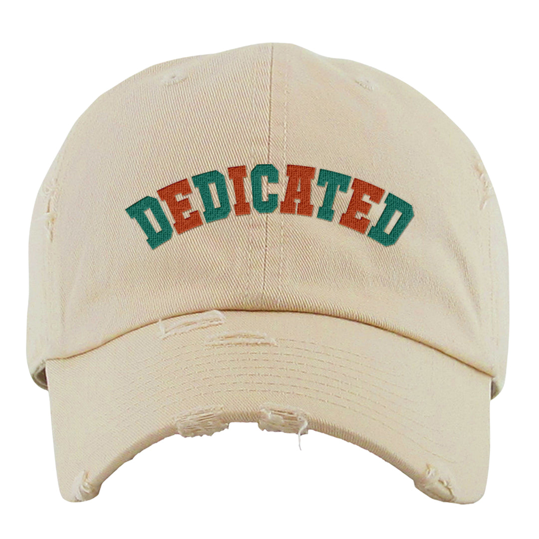 Familia 1s Distressed Dad Hat | Dedicated, Ivory
