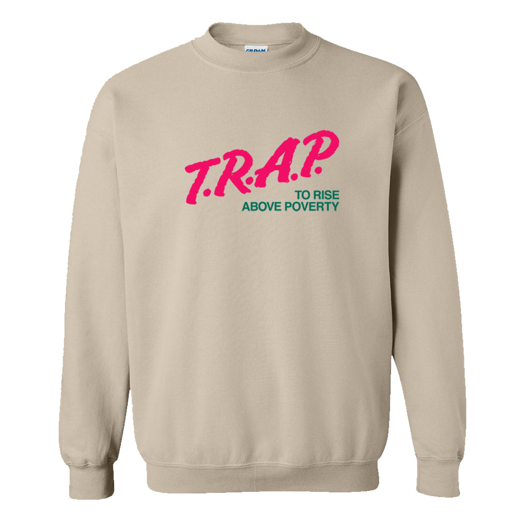 Familia 1s Crewneck Sweatshirt | Trap To Rise Above Poverty, Sand