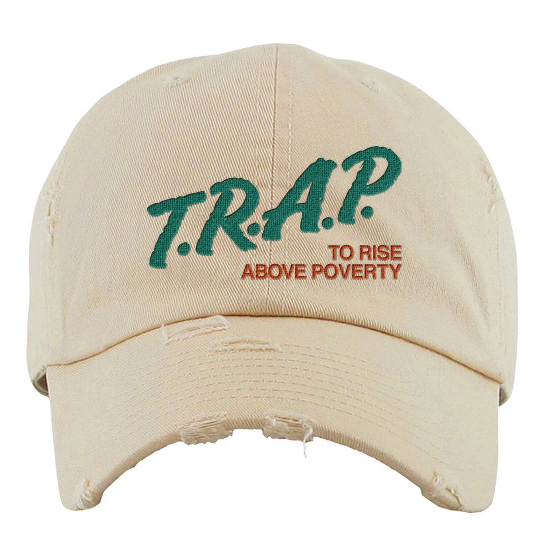 Familia 1s Distressed Dad Hat | Trap To Rise Above Poverty, Ivory