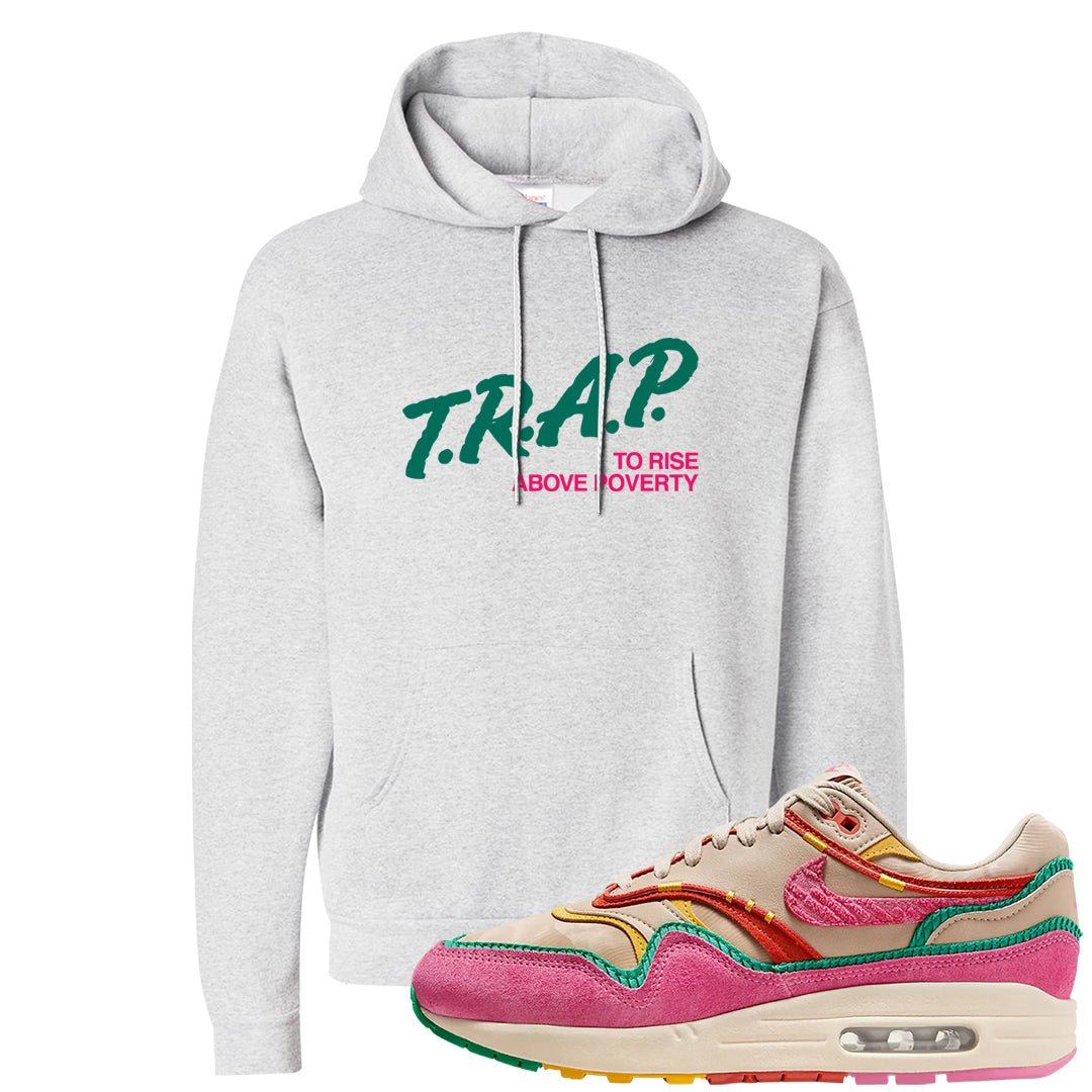 Familia 1s Hoodie | Trap To Rise Above Poverty, Ash