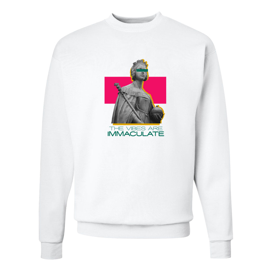 Familia 1s Crewneck Sweatshirt | The Vibes Are Immaculate, White