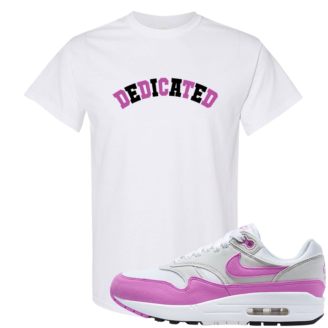 Fuchsia Dream 1s T Shirt | Dedicated, White