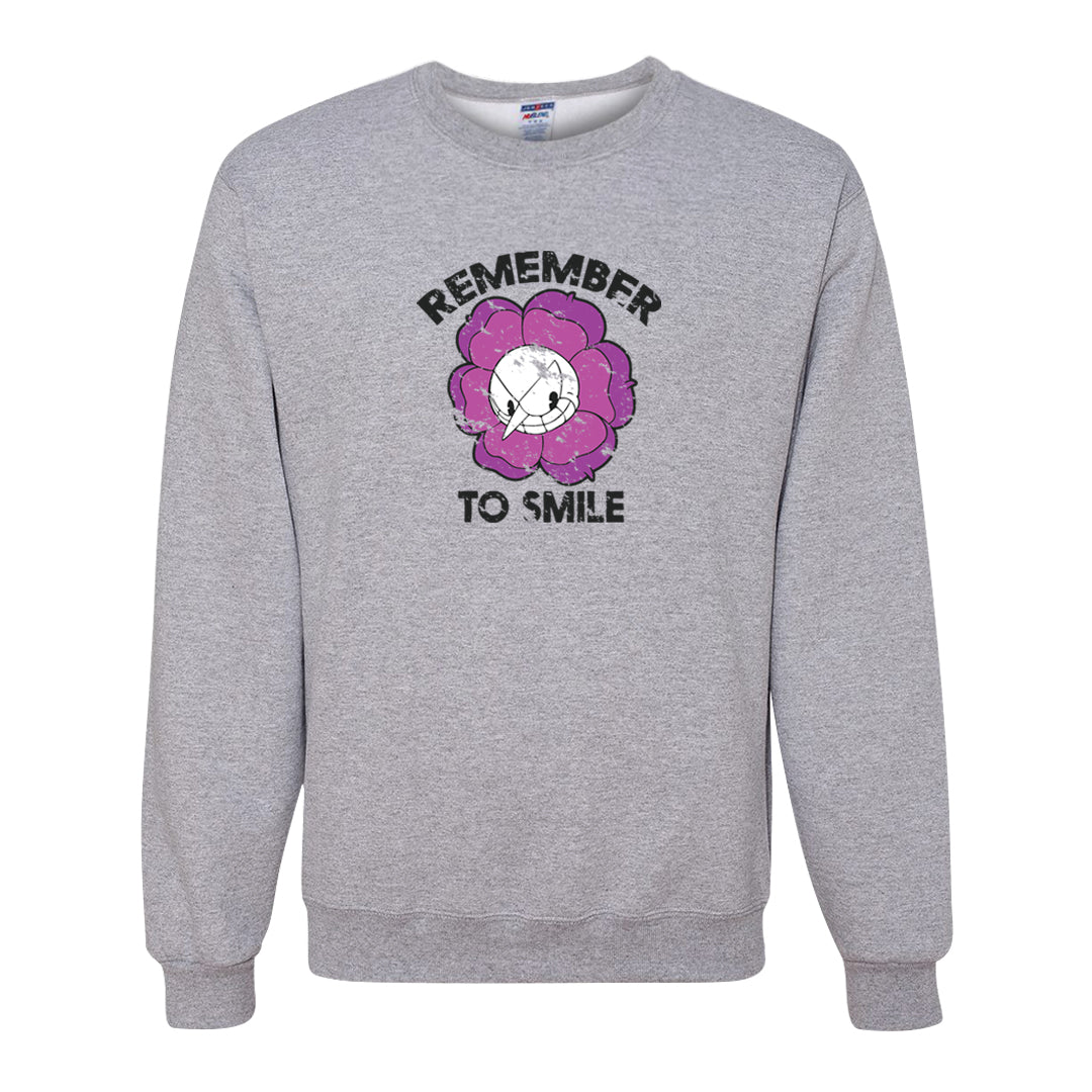 Fuchsia Dream 1s Crewneck Sweatshirt | Remember To Smile, Ash