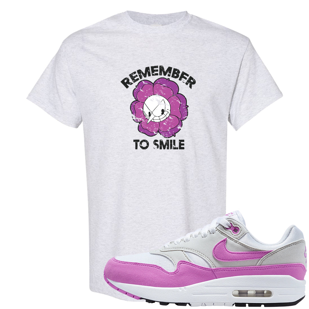 Fuchsia Dream 1s T Shirt | Remember To Smile, Ash