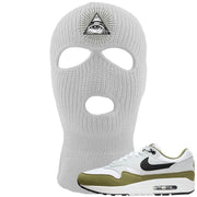 Medium Olive 1s Ski Mask | All Seeing Eye, White