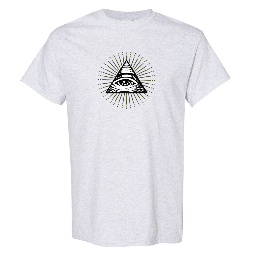 Medium Olive 1s T Shirt | All Seeing Eye, Ash