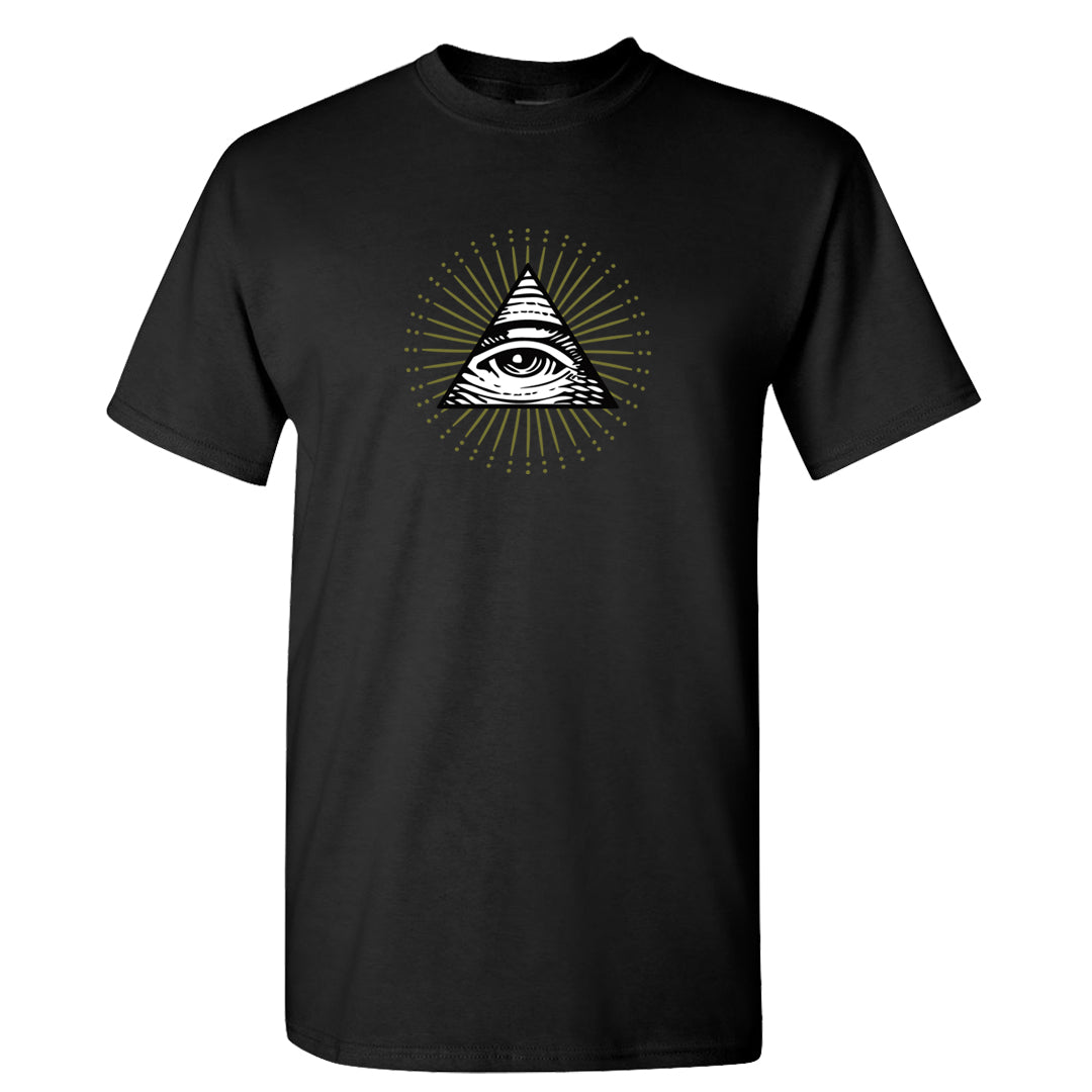 Medium Olive 1s T Shirt | All Seeing Eye, Black