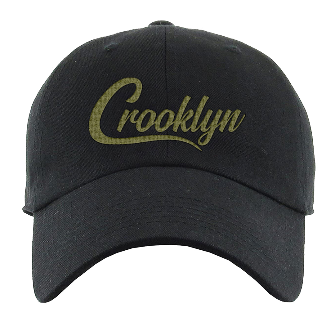 Medium Olive 1s Dad Hat | Crooklyn, Black