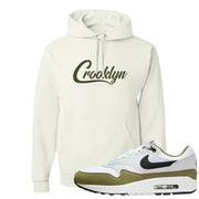 Medium Olive 1s Hoodie | Crooklyn, White