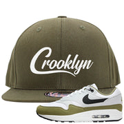 Medium Olive 1s Snapback Hat | Crooklyn, Olive