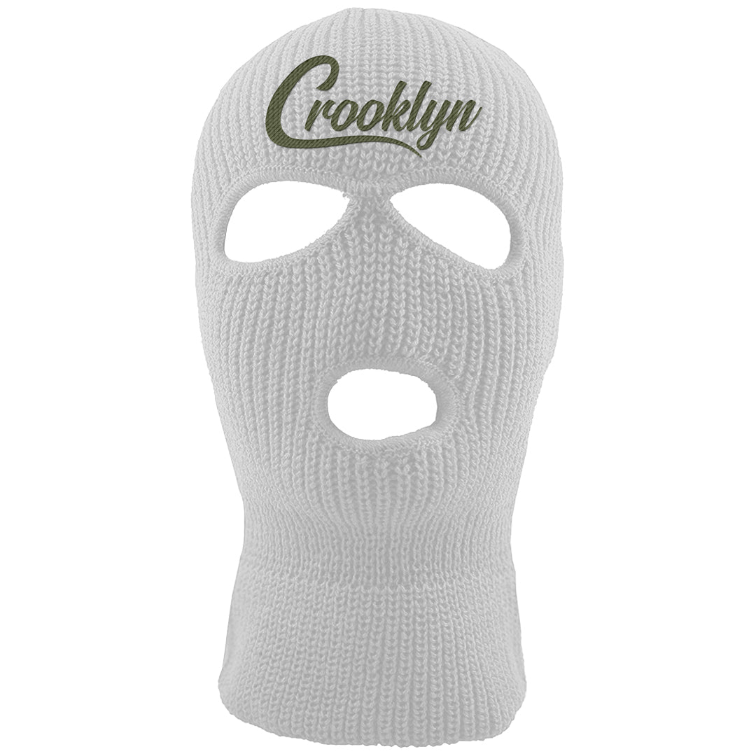 Medium Olive 1s Ski Mask | Crooklyn, White