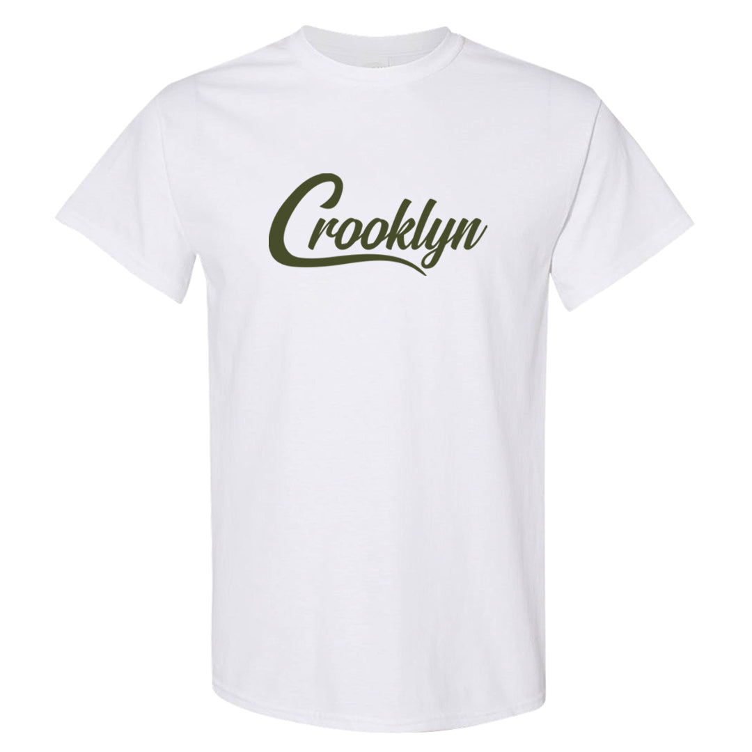 Medium Olive 1s T Shirt | Crooklyn, White