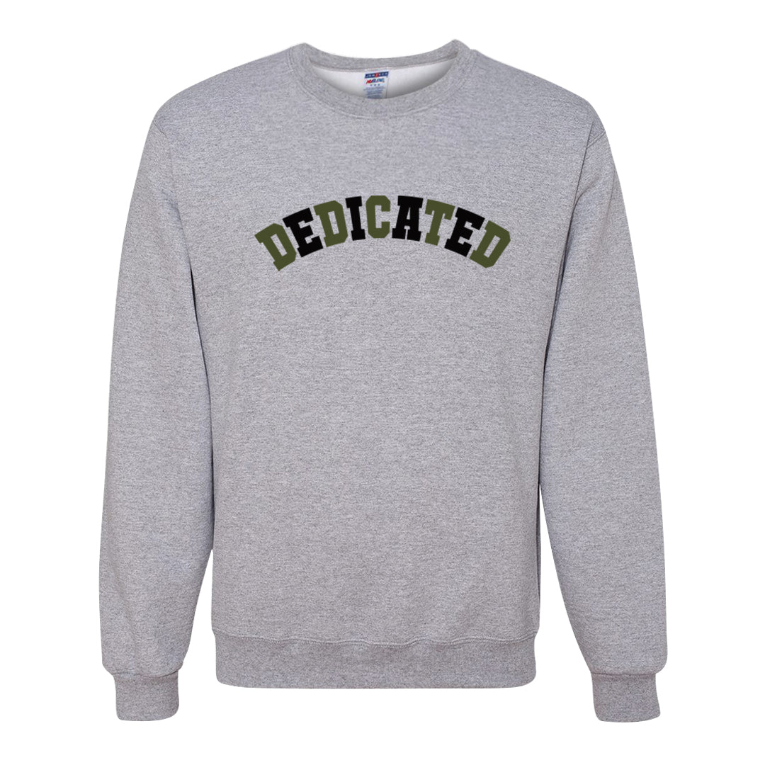 Medium Olive 1s Crewneck Sweatshirt | Dedicated, Ash